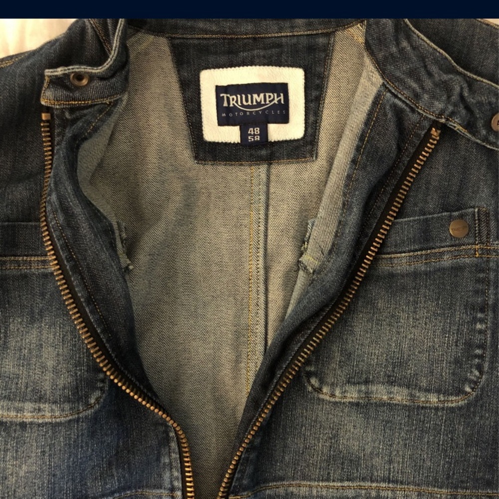 Denim riding jacket